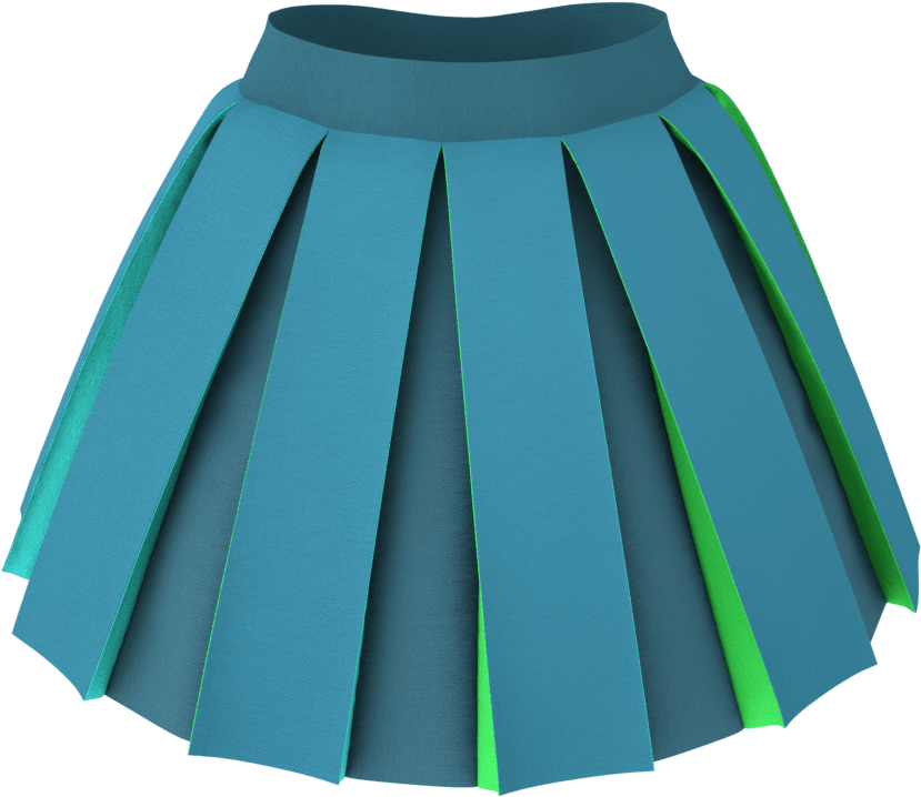 Marvelous Designer 3d Clothes Garment File Of Box Pleats - Miniskirt (1000x1000), Png Download