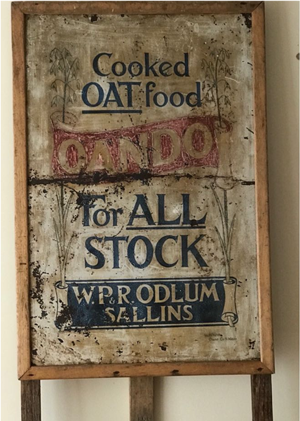 Vintage Odlums Hand Painted Advertising Sign - Sign (600x600), Png Download