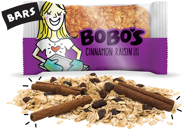 Cinnamon Raisin Oat Bar - Bobos Chocolate Chip Oat Bar (636x495), Png Download