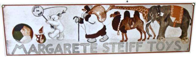 Vintage 1995 Margarete Steiff Toys Enamel & Metal Store - Wall Clock (640x640), Png Download