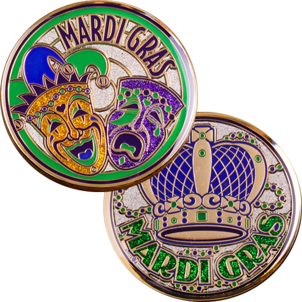 Mardi Gras Coin-0 - Emblem (610x610), Png Download