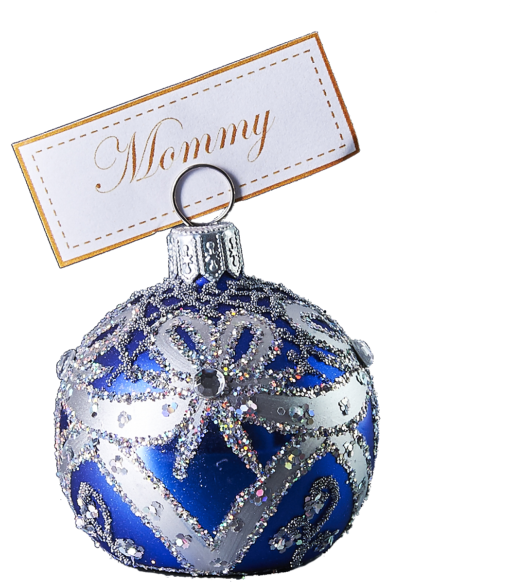 Hand Crafted Christmas Ornament Blue Cardholder With - Christmas Ornament (1254x1254), Png Download