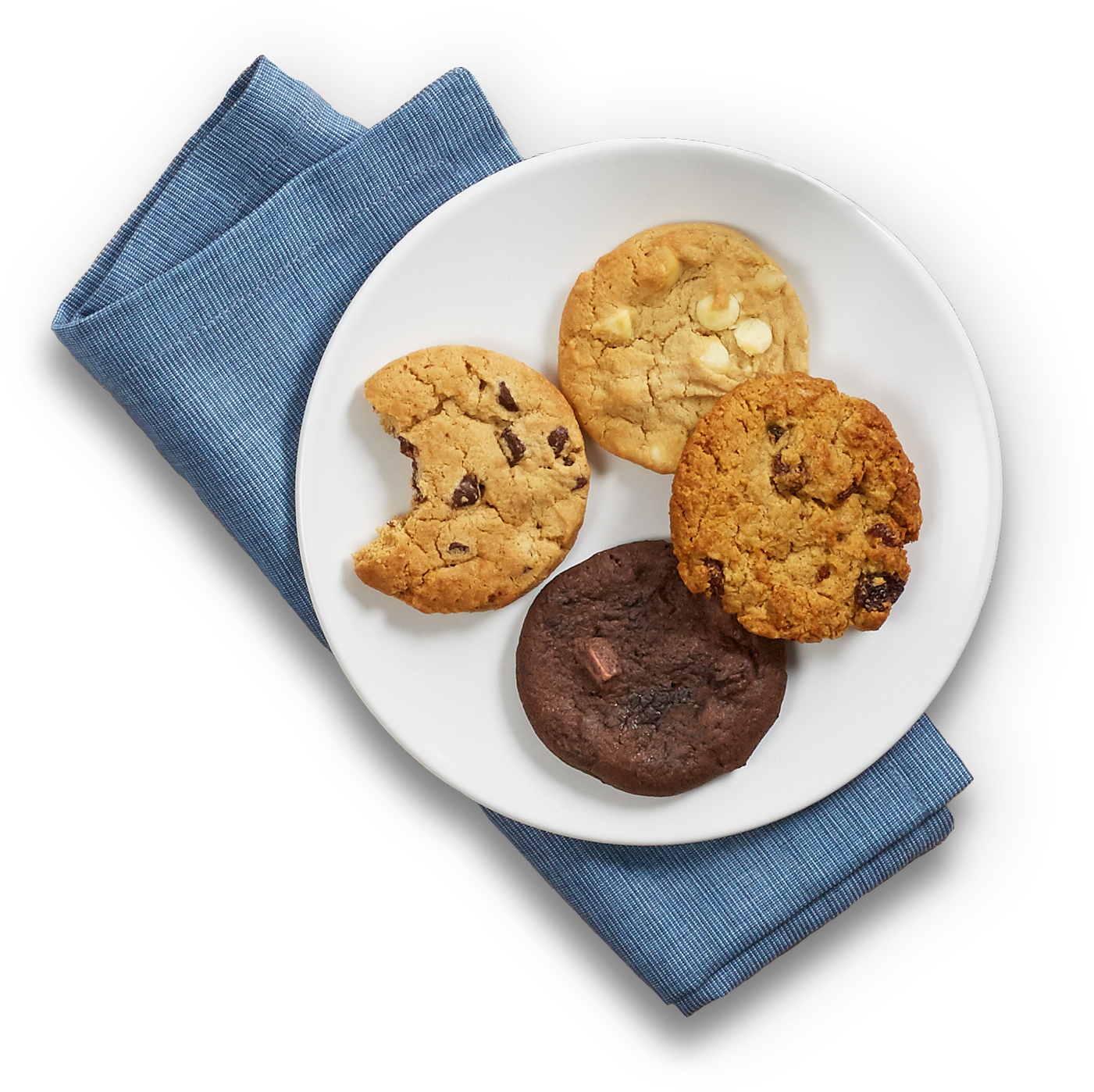 Plate Of Cookies Png - Plate With Cookies Png (1401x1398), Png Download