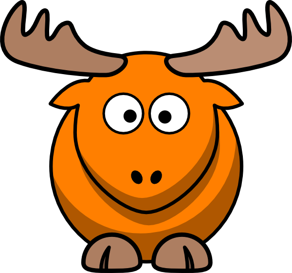 How To Set Use Orange Moose Cartoon Svg Vector (600x560), Png Download