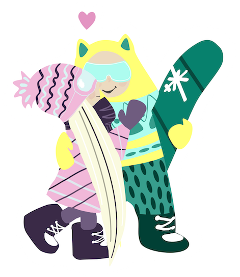 Ski Sticker My New Stickers On The - Cartoon (618x618), Png Download