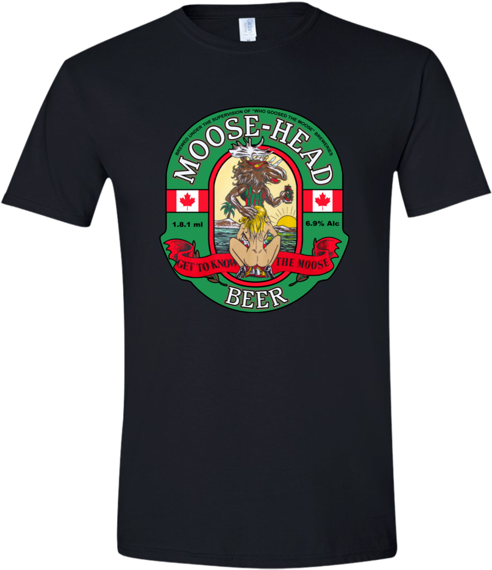 Naughty Moose-head Beer - Teacher Shirt (1155x1155), Png Download