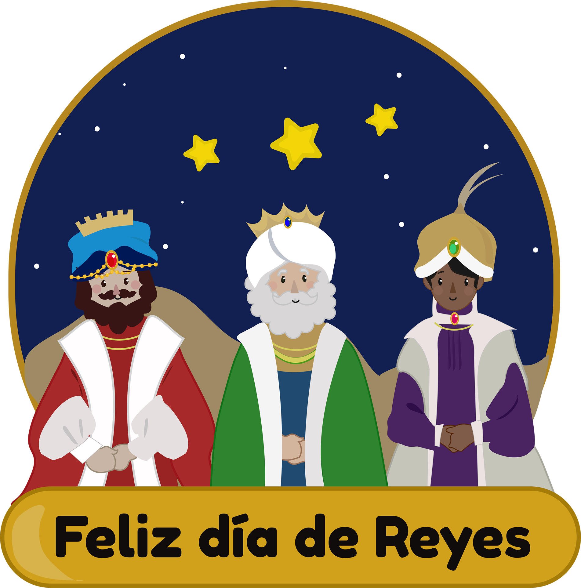 Reyes Magos Kawaii - Feliz Dia De Reyes Magos Kawaii (1903x1926), Png Download