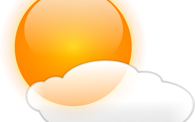 Previsão Do Tempo - Mostly Sunny (800x500), Png Download