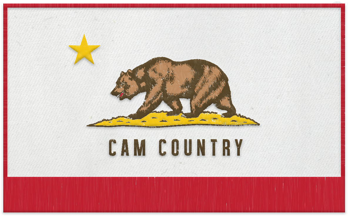 Cam Country Flag Patch - Thin Blue Line California (1200x1200), Png Download