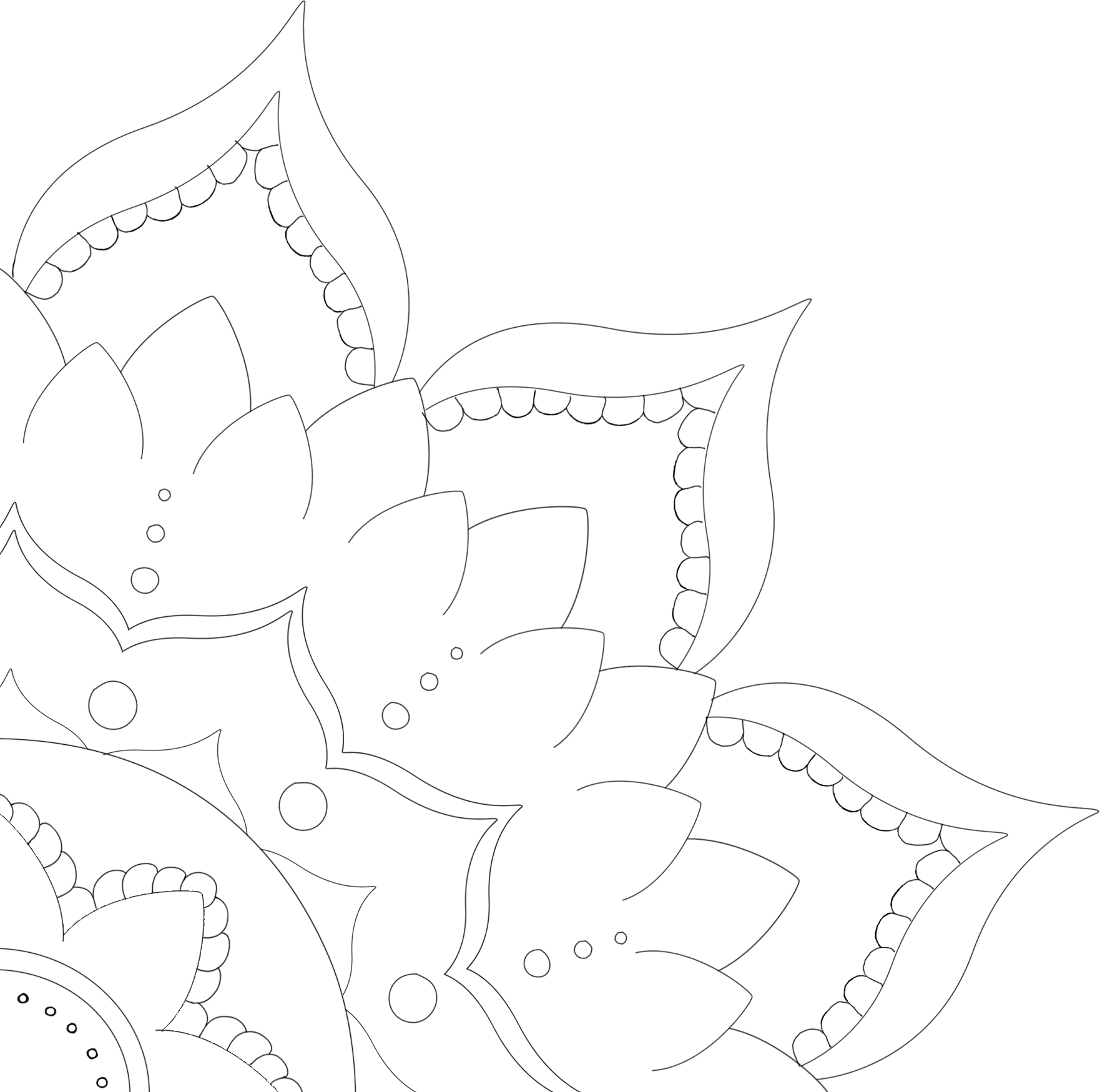 Mandala By Lauren Hill Images Pinterest And - Line Art (1762x1749), Png Download