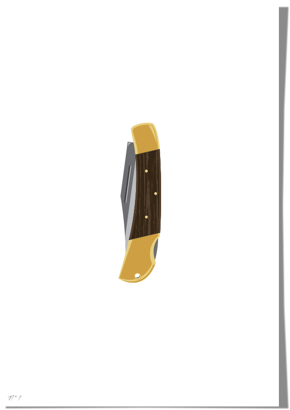 Pocket Knife Art Print Roo Kee Roo - Everyday Carry (1000x1000), Png Download