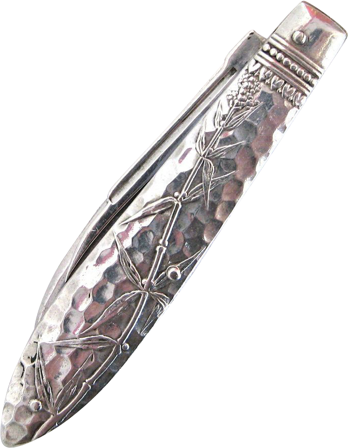 This Is A Beautiful And Rare Sterling Silver Folding - Utility Knife (884x884), Png Download