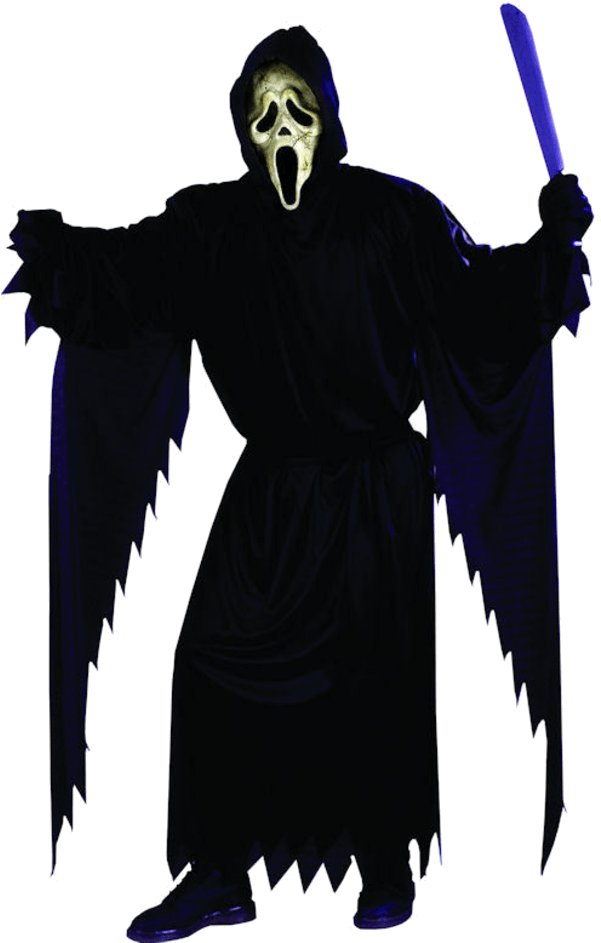 Adult Zombie Ghost Face Costume - Costume Scream (600x951), Png Download