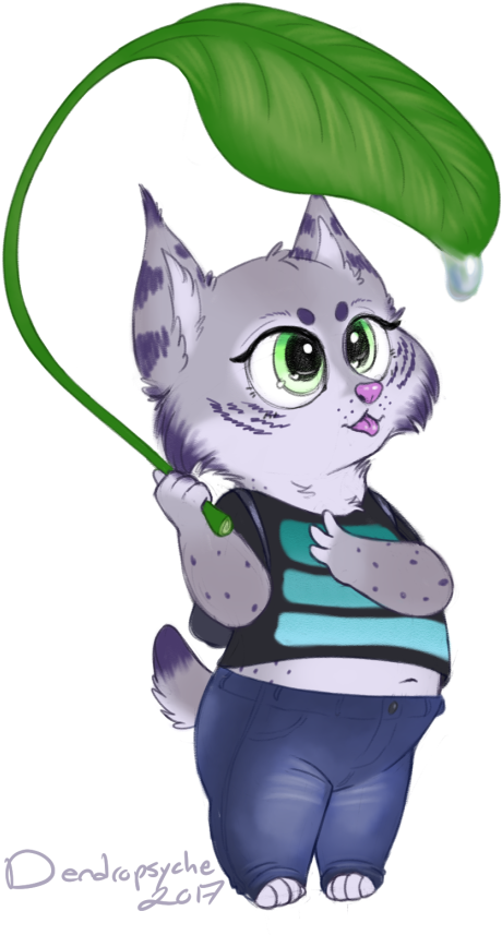 Tofi And The Totoro Leaf - Cartoon (508x900), Png Download