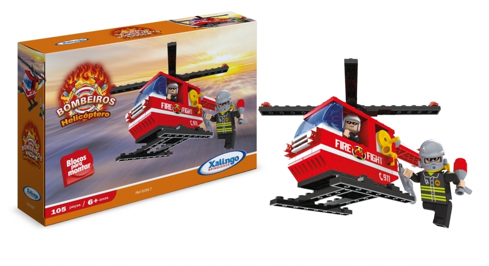 Blocks To Fit Firefighters Helicopter - Xalingo Bombeiros (1020x1020), Png Download
