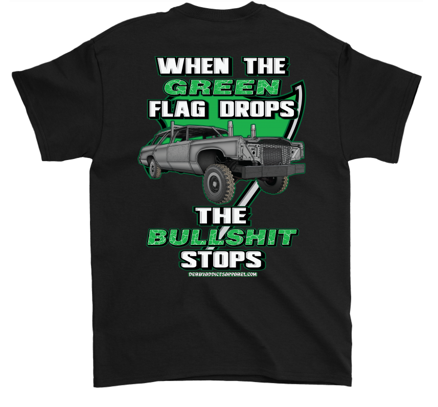 Green Flag Drops Wagon - T-shirt (1024x1024), Png Download