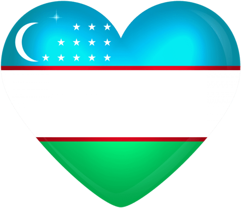Download Uzbekistan Large Heart Flag Clipart Png Photo - Heart (850x734), Png Download