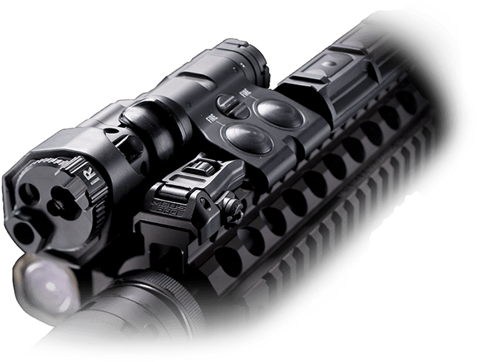 Meyers Mawl-da Ec2 Ir/visible Green Laser Black - Firearm (1200x877), Png Download