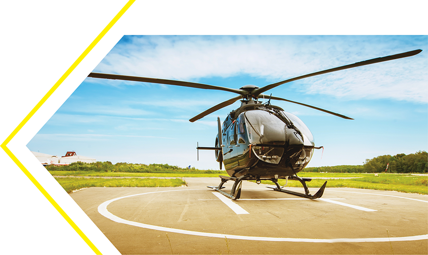 Ample For Trailer Truck Parking Area - Private Helicopter (866x516), Png Download