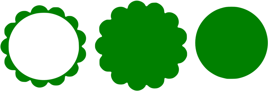 Photo Scallopedcirclesbmp - Circle (1024x737), Png Download