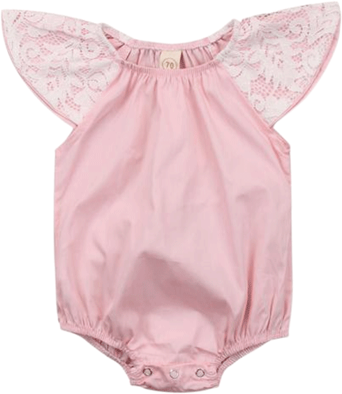 Pink Lace Romper - Maillot (600x600), Png Download