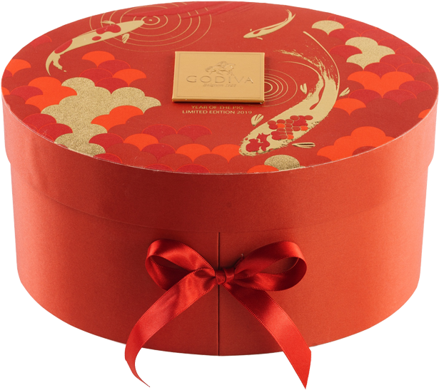Chinese New Year Oval Luxury Gift Box, 36 Pieces - Box (700x700), Png Download