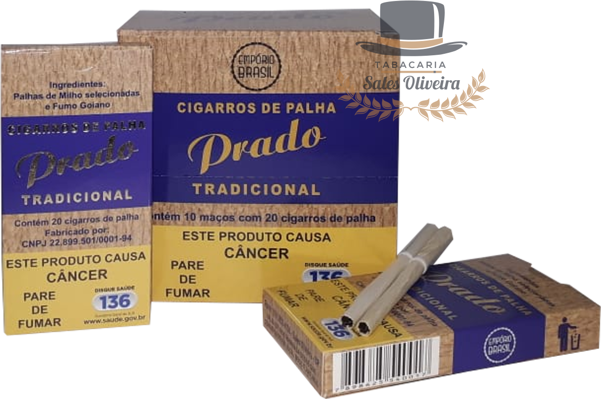 Palheiros Prado Tradicional 10 Maços De 20 Cigarros - Carton (1378x987), Png Download