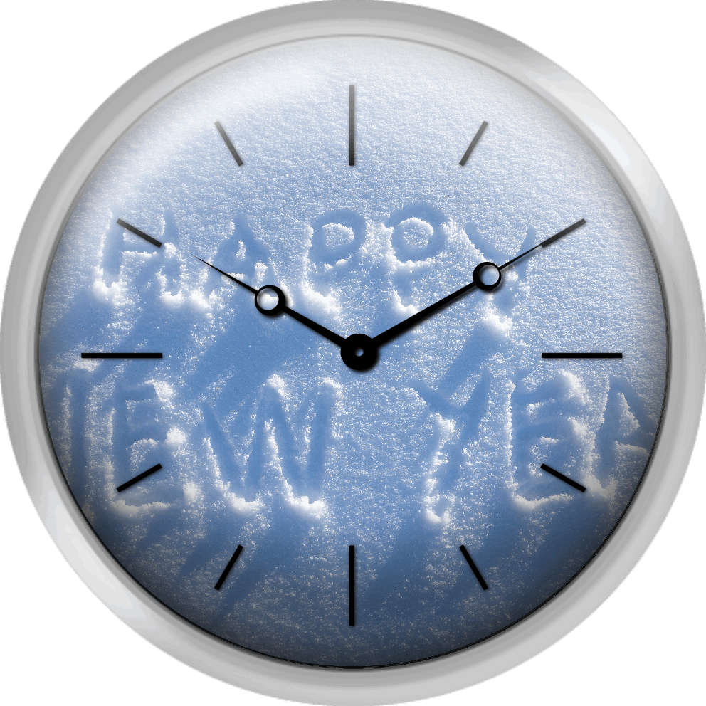 Happy New Year Written In Snow - Happy New Year In Snow (992x992), Png Download