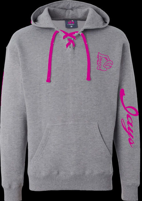 Limited Addition Hoodie With Pink Mascot And Jays Down - Hoodie (498x707), Png Download