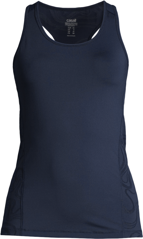 Swirl Racerback Hero Blue - Active Tank (926x1322), Png Download