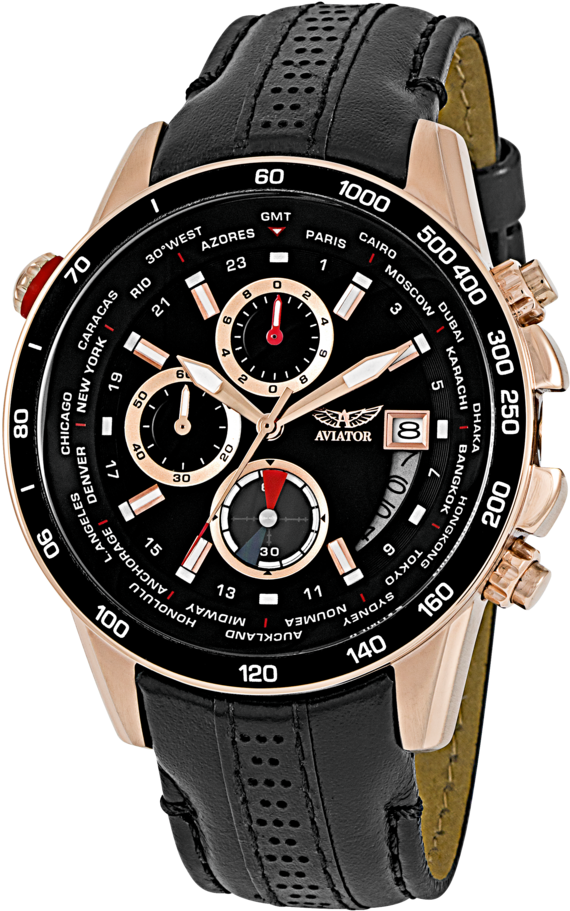 Product Details - Delivery - Aviator Traveller Collection Watch (1000x1000), Png Download