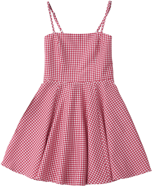 Cut Out Back Checked Mini Dress - Day Dress (558x744), Png Download
