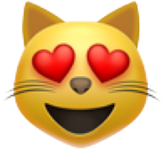 Emoji Stiker Emoticon Stiker Emojiiphone Emojiwhatsapp - Cat Heart Eye Emoji Meaning (768x768), Png Download