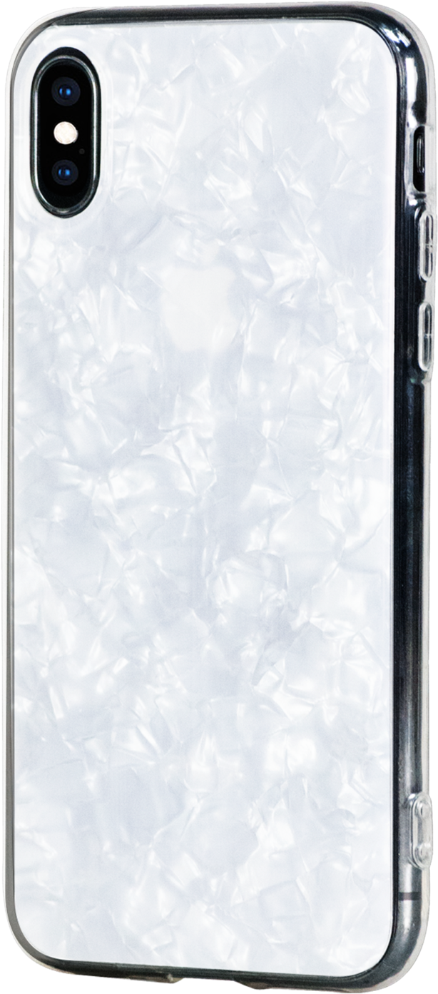 Chic ᛫ Pearl White ᛫ With Shimmering Effect ᛫ Double-layered - Mobile Phone Case (850x1636), Png Download