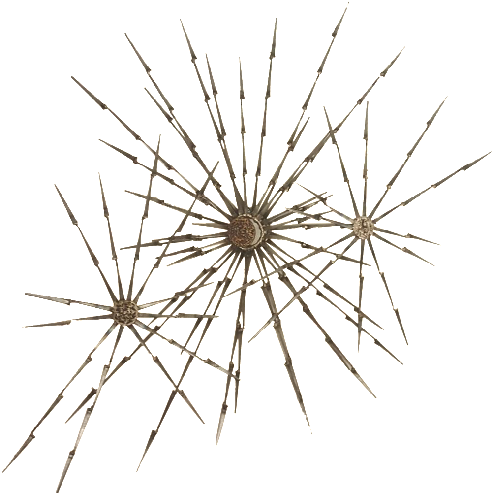 Sculpture Is Made Of Cut Masonry Nails Welded Together - Flower (1012x1012), Png Download