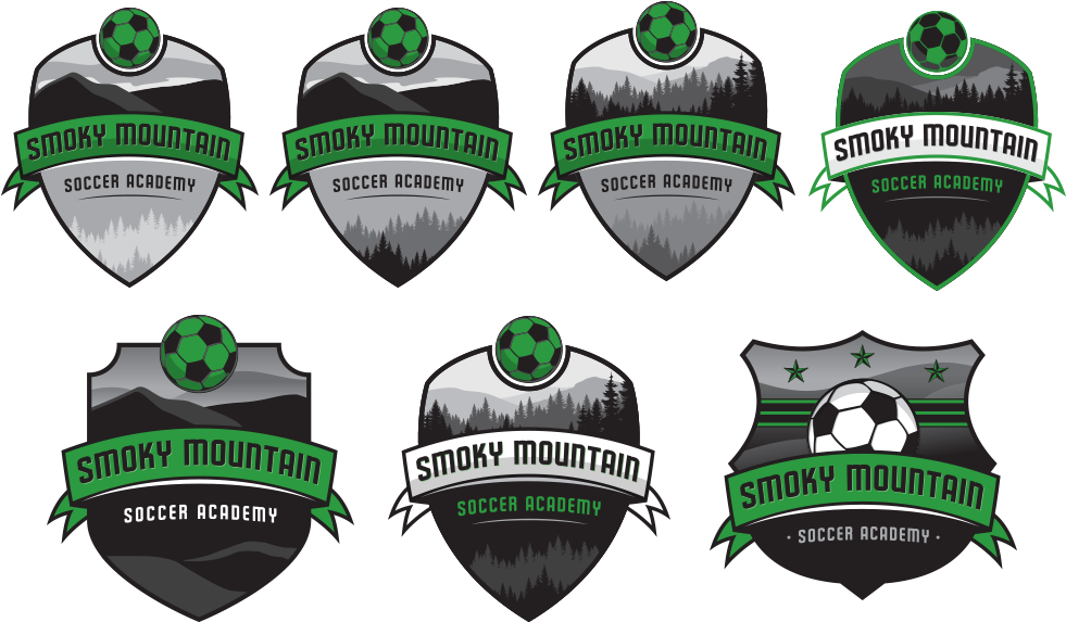 Smoky Mountain Soccer Academy Crest Deisgns (983x651), Png Download