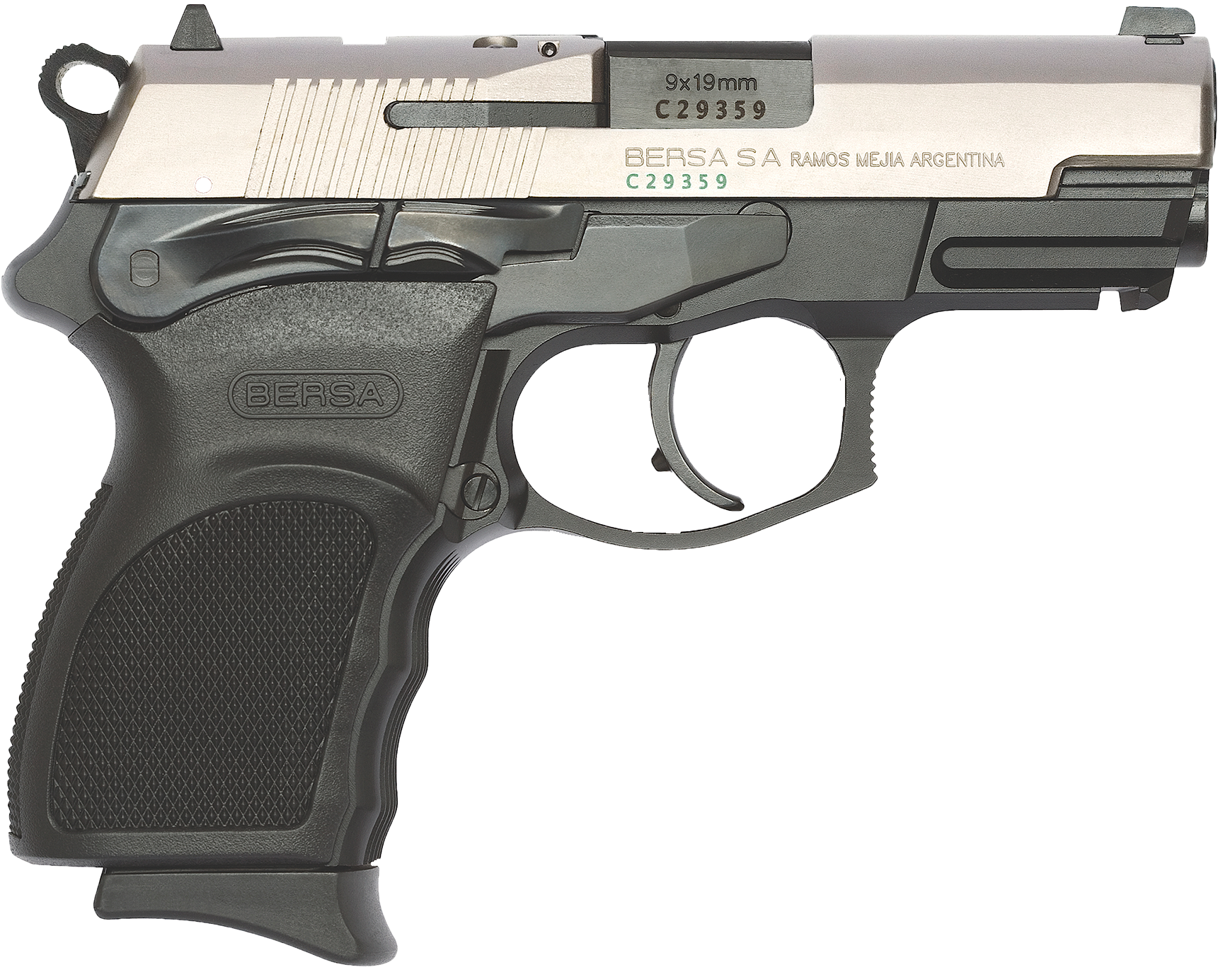 Bersa T9dtp13 Thunder Pro Ultra Compact Da/sa 9mm - Bersa Thunder 9mm Ultra Compact (1800x1428), Png Download