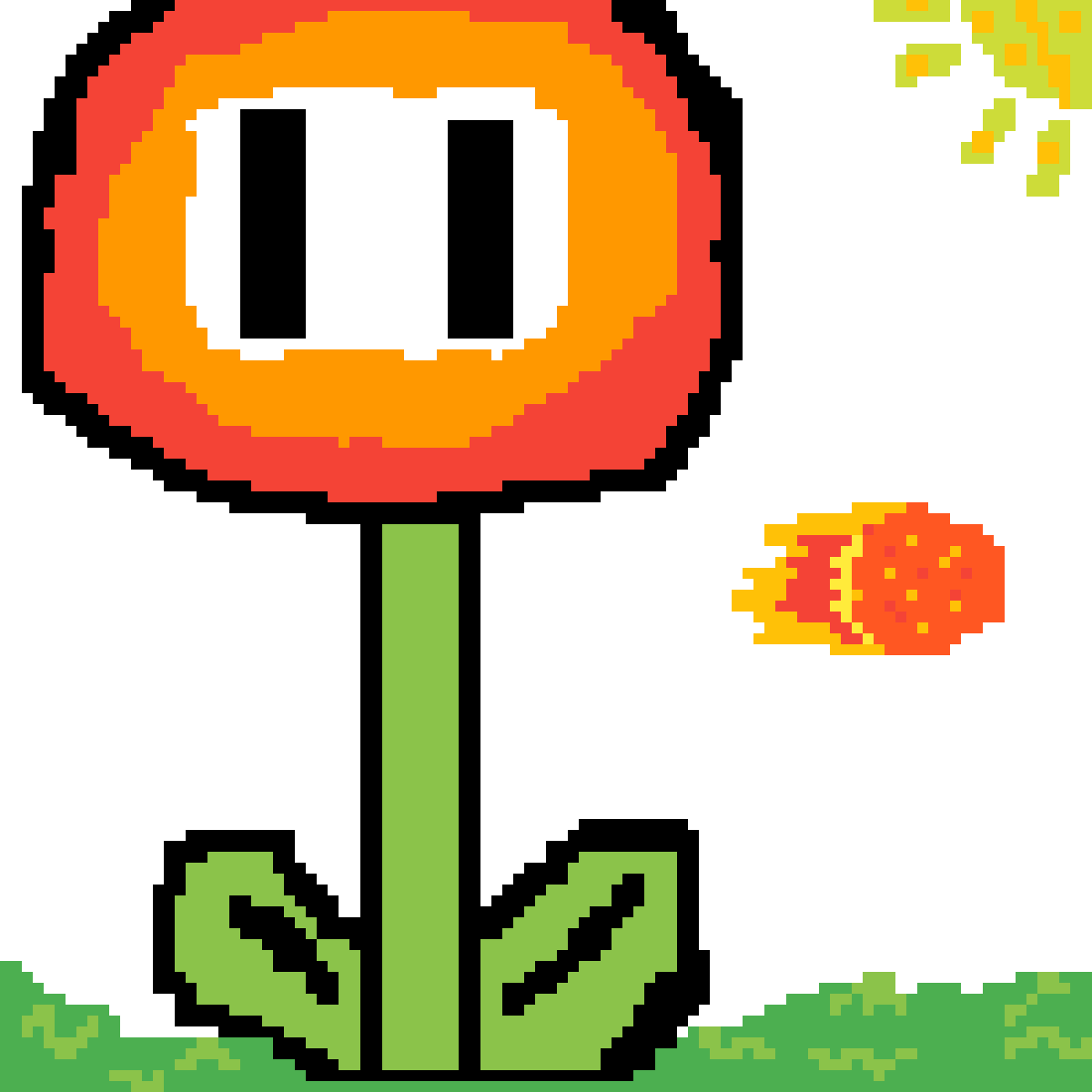 Mario Fire Flower - Circle (1200x1200), Png Download