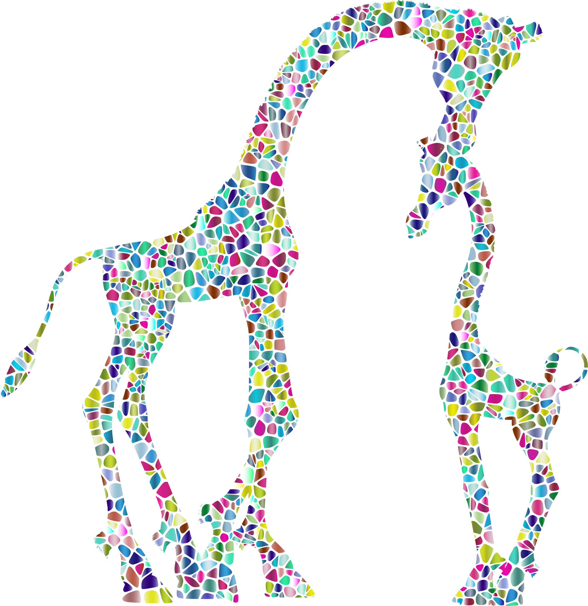 Big Image - Baby Animal Silhouette (2230x2296), Png Download