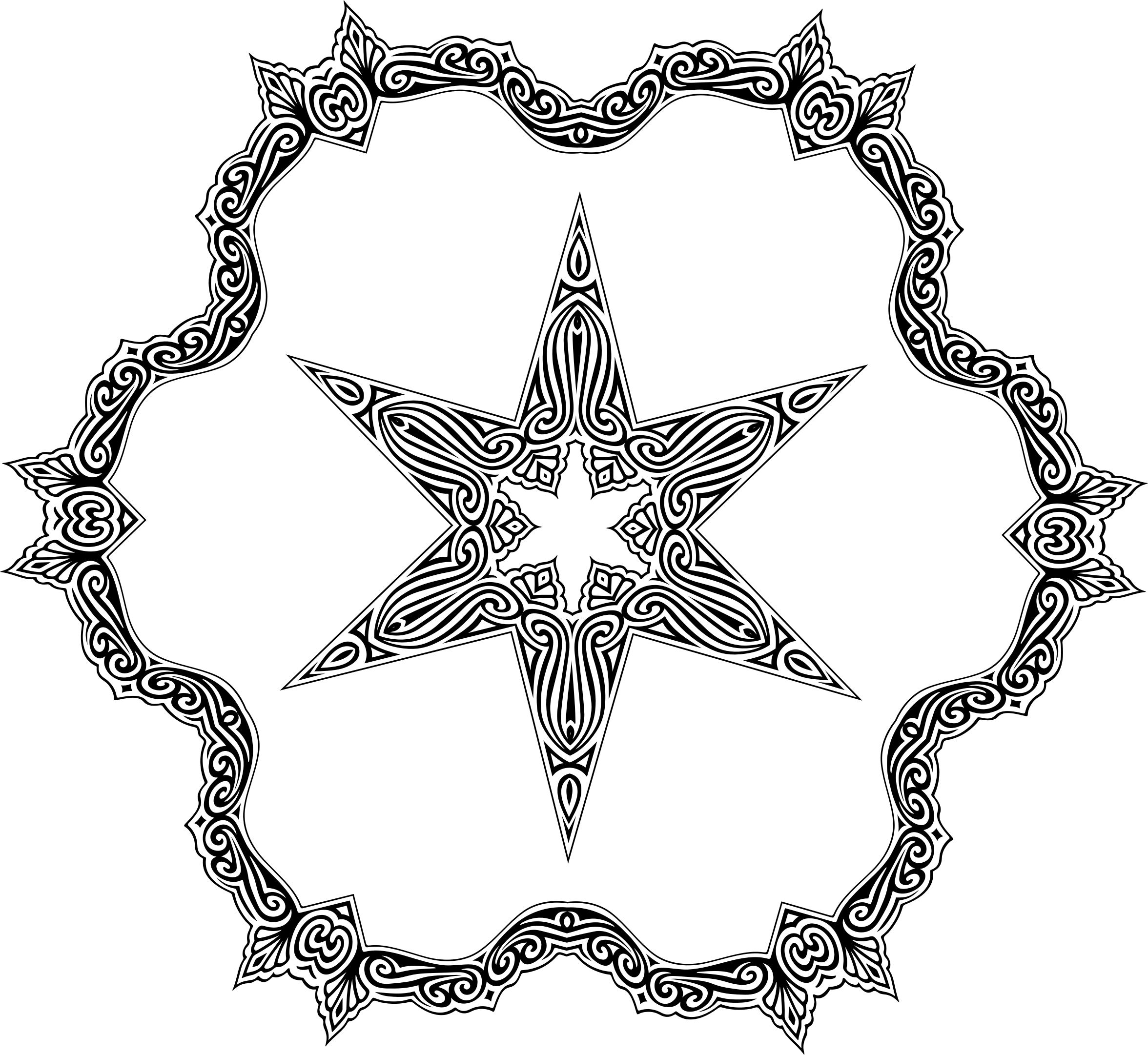 Ornate Flourish Design - Cute Tractor Drawing (2352x2162), Png Download