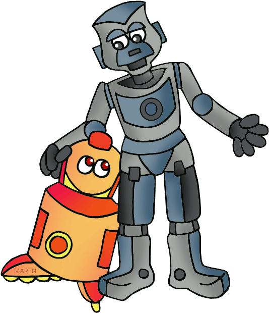 Robots - Phillip Martin Clipart Robot (562x648), Png Download