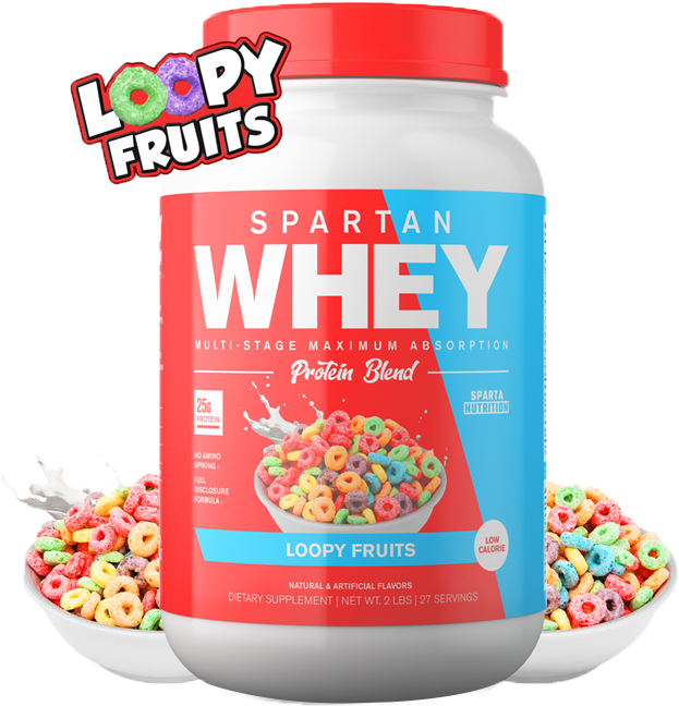 Spartan Nutrition Loopy Fruits Whey Protein Blend - Spartan Whey (1111x736), Png Download