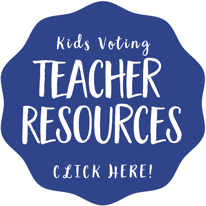 Kids Voting Teacher Resources Button (680x680), Png Download