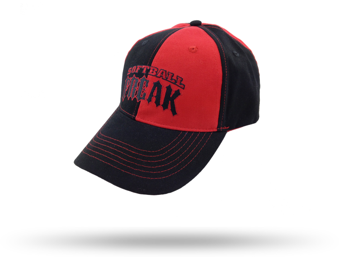 Wholesales Embroidery Character Red And Black Split - Baseball Cap (870x555), Png Download