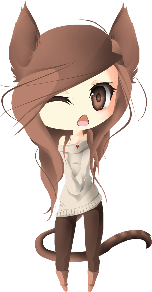 Image Free Images For Chibi Neko Girl Base Baby - Chibi Neko Girl Base (645x1239), Png Download