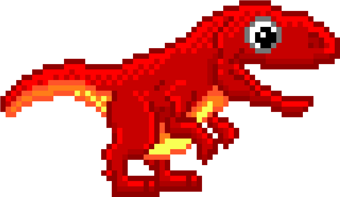 Cute Dino - Pixel Art T Rex (1190x680), Png Download