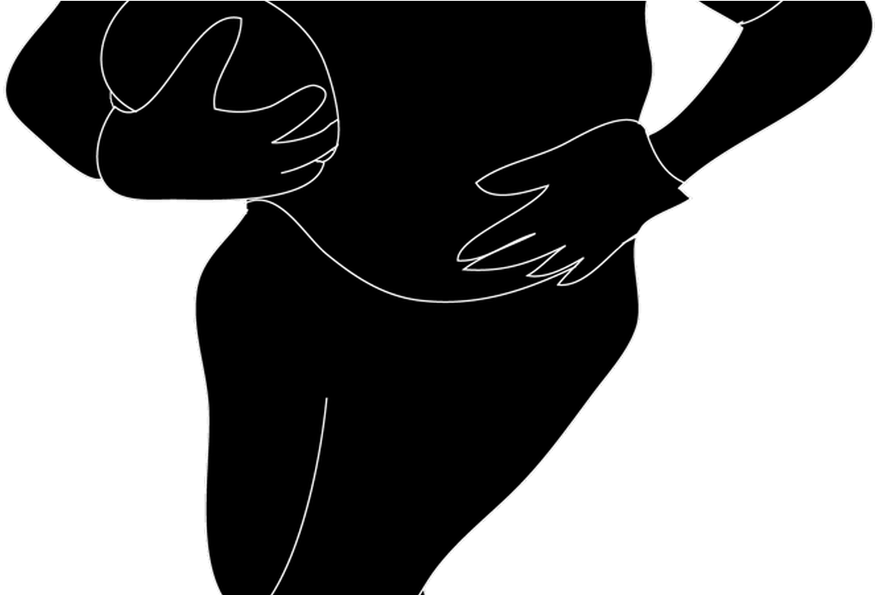 Football Player Outline Graphic Transparent Library - Clip Art (1368x855), Png Download