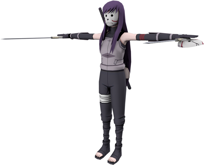 Download Zip Archive - Naruto Clash Of Ninja Revolution 2 Yugao (750x650), Png Download