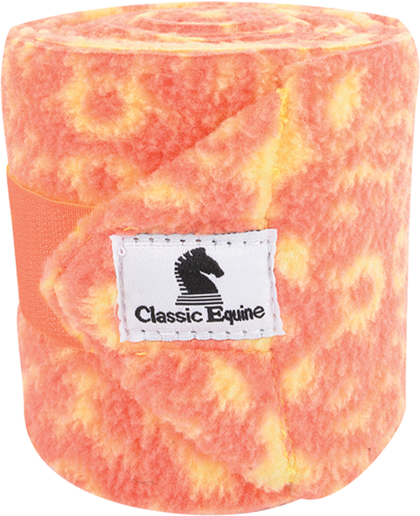 Classic Equine Coral/gold Lace Polo Wraps - Classic Equine Polo Wraps (800x795), Png Download