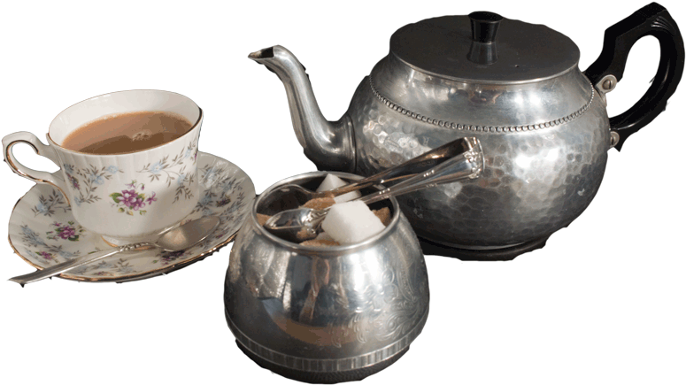 Vintage Tea Package - Teapot (800x469), Png Download